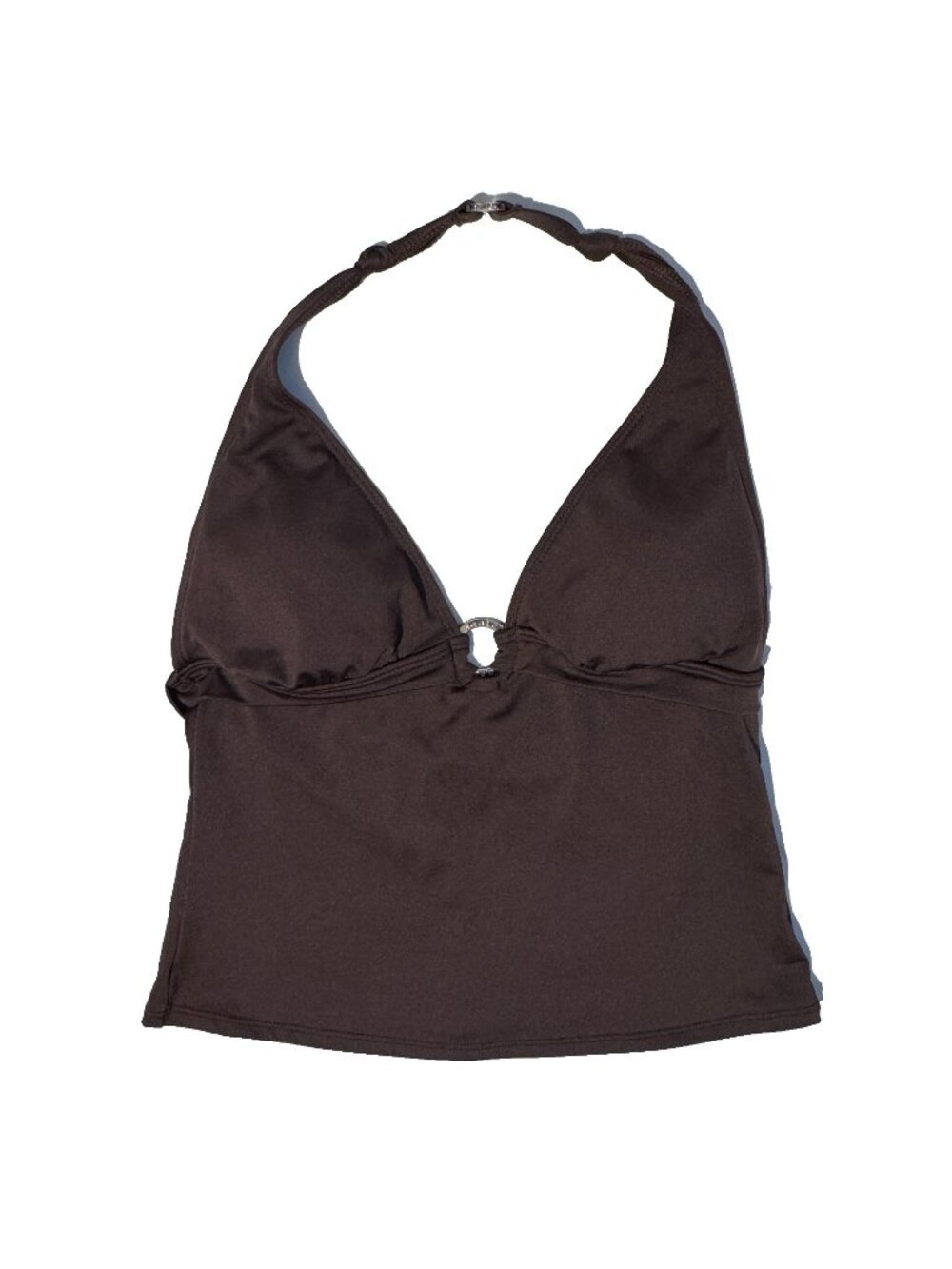 Catalina Collections Brown Y2K Halter Tankini Top Small Club Wear Clubbing